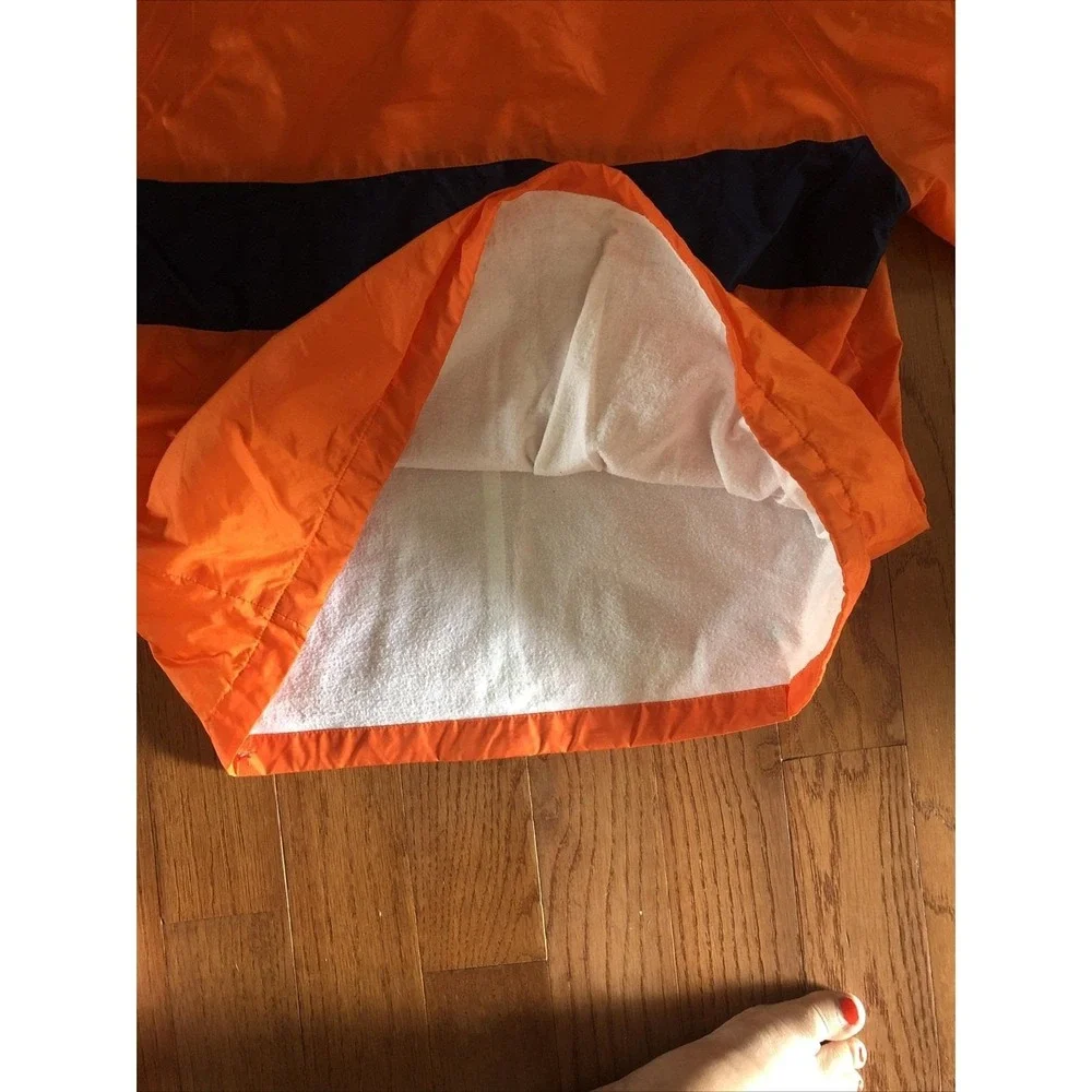 Vtg Auburn University Windbreaker Rain Jacket Orange Storm Duds Unisex Large